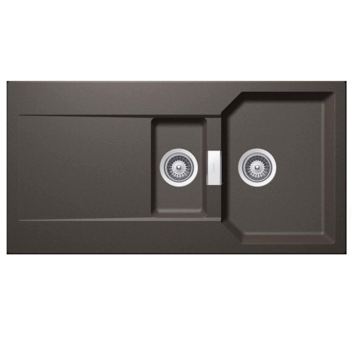 Schock Manhattan D150L Inca Dark Brown – 1.5 Bowl Granite Sink