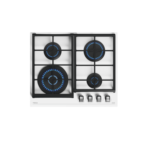 TEKA MAESTRO GZC 64320 WH Gas on Glass Hob with ExactFlame function in 60 cm