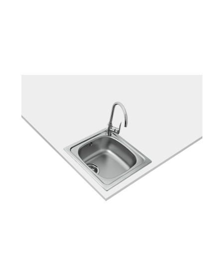 TEKA EASY Starbright 45 E-XN 1B Inset sink with matt finish in 45 cm 3½” waste hole