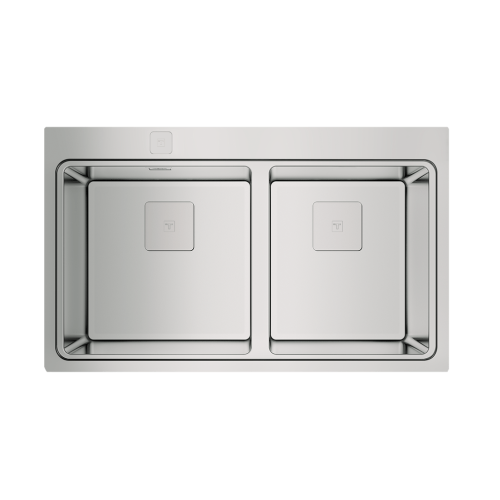 TEKA MAESTRO Zenit RS15 2C 86 Inset Stainless Steel Sink with two bowls