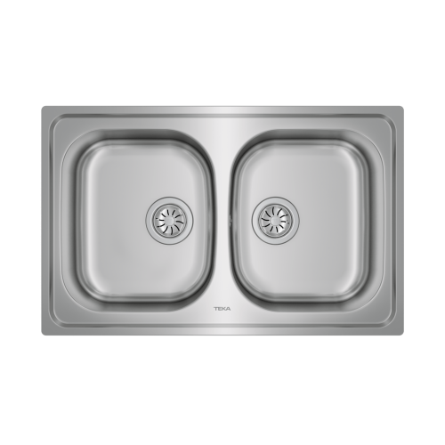 Teka TOTAL Universe 80 T-XP 2B Inset stainless steel sink waste and siphon in 80 cm