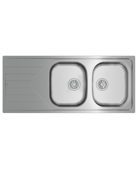 Teka TOTAL Universe 80 T-XP 2B 1D Inset reversible stainless steel sink waste and siphon in 80 cm