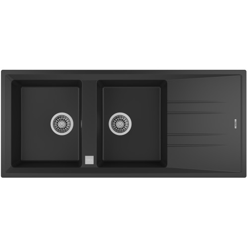 Teka MAESTRO STONE 80 B-TG 2B 1D AUTO BC Carbon Double Bowl Sink