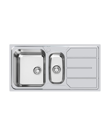 FOSTER 1197 160 Stainless Steel Standard Edge Sink with Two Bowls