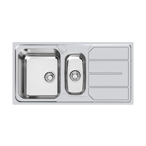 FOSTER 1197 160 Stainless Steel Standard Edge Sink with Two Bowls