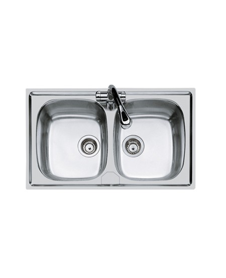 FOSTER 1886 560 Stainless Steel Standard Edge Sink with Two Bowls
