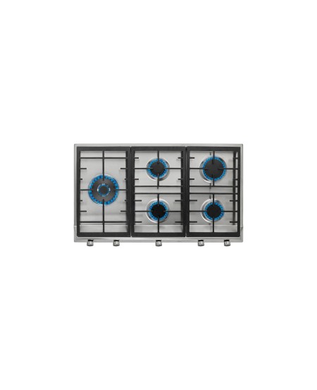 TEKA TOTAL EX 90.1 5G AI AL DR CI BUT Gas hob with 5 high efficiency burners and cast iron grills in 90 cm of butane gas