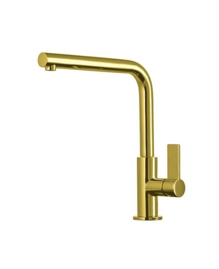 FOSTER Omega Gold Single Lever Kitchen Mixer Tap with Swivel Spout
