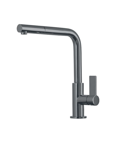FOSTER Omega Plus Gun Metal Single Lever Kitchen Mixer Tap with Extractable Shower Head