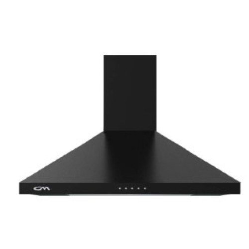 CM AQUA Wall-Mounted Black Aluminium Panels Hood 60cm