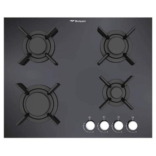 Bompani BO217VF Built-In Gas Hobs Auto Ignition Black Glass 60cm