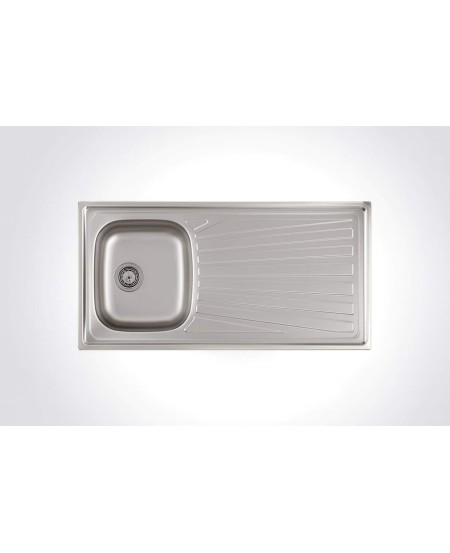 CM L1100 Single Bowl Stainless Steel Sink 100 x 60cm