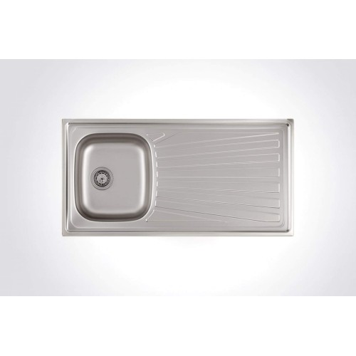 CM L1100 Single Bowl Stainless Steel Sink 100 x 60cm