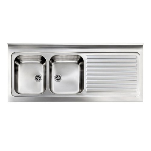 CM ROSSANA Double Bowl 150X60 cm Sink Satin Finish F3