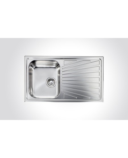 CM COMETA Single Bowl Stainless Steel Satin Finish F3 Sink 86 X 50 cm