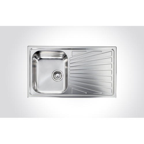 CM COMETA Single Bowl Stainless Steel Satin Finish F3 Sink 86 X 50 cm