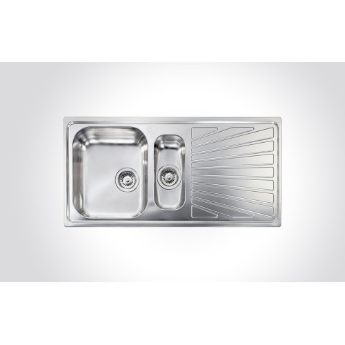 CM COMETA One And One Half Bowl 100 X 50 cm Sink Satin Finish F3