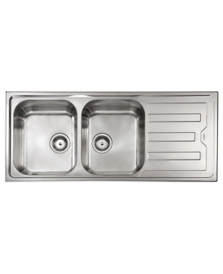 CM CRISTAL 116 X 50 cm Double Bowl Stainless Steel Sink