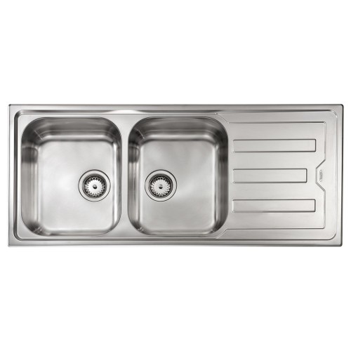 CM CRISTAL 116 X 50 cm Double Bowl Stainless Steel Sink