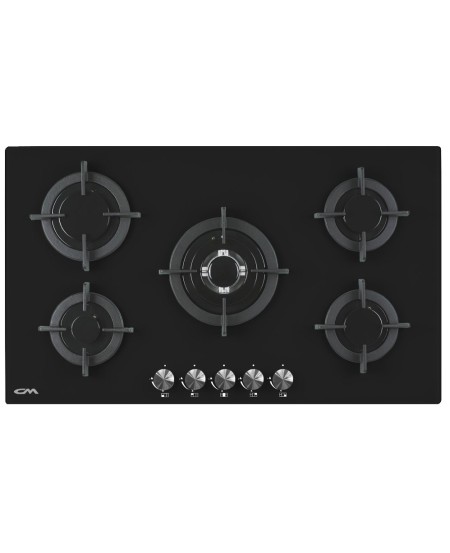 CM CRYSTAL 90 Glass On Hob Black 90cm