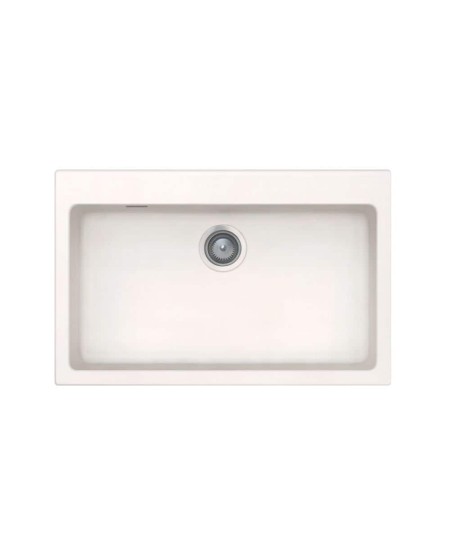 ELITE CS7249 Single Bowl White Topmount Granite Sink 72x49cm