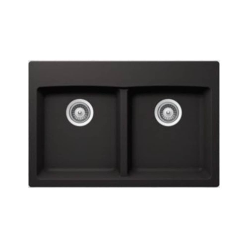 Elite CS8050 Double Bowl Black Granite Sink 80X50 cm