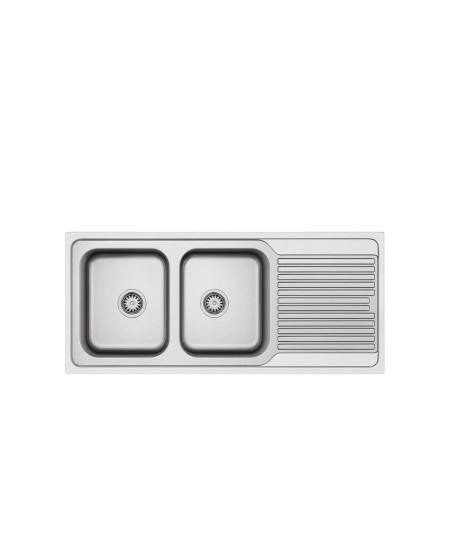 ELBA EL110-2B1D Double Bowl Stainless Steel Sink 116x50cm