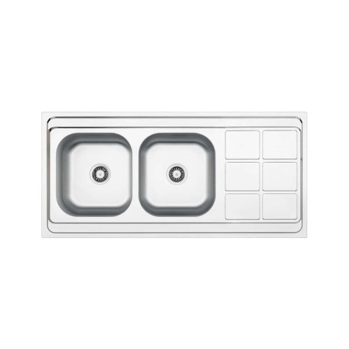 ELBA EL1710-L120 Double Bowl Inset Stainless Steel Sink