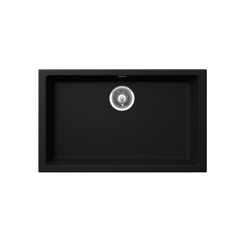 ELITE ADL-7545G Single Bowl Black Granite Sink 75x45cm