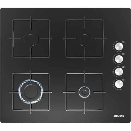 Siemens Gas Hob 60cm Tempered Glass Black