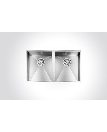 CM FILOQUADRA-UNDERTOP Double Bowl 77 X 45 cm Sink Satin Finish F3