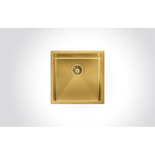 CM ELITE HM4544G Single Bowl Gold 45x44cm Stainless Steel Sink