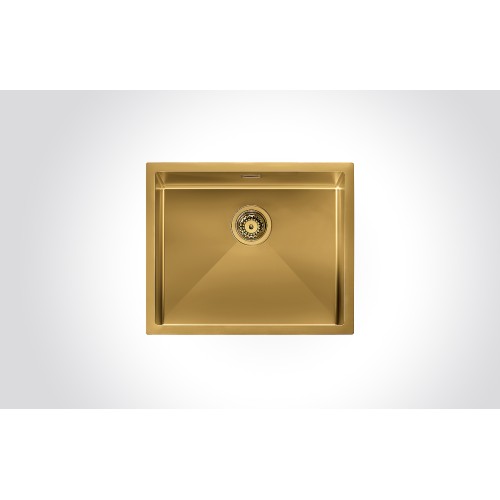 CM ELITE HM5744G Single Bowl Gold 57x44cm Stainless Steel Sink