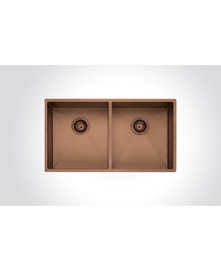 CM ELITE HMD7744C Double Bowl Copper 770 X 440 cm Stainless Steel Sink