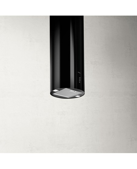 Elica Tube Island Pro Black Matt Island Cooker Hoods 43cm