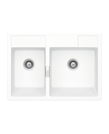 Schock Kallio M-175 Day White – Double Bowl Granite Sink