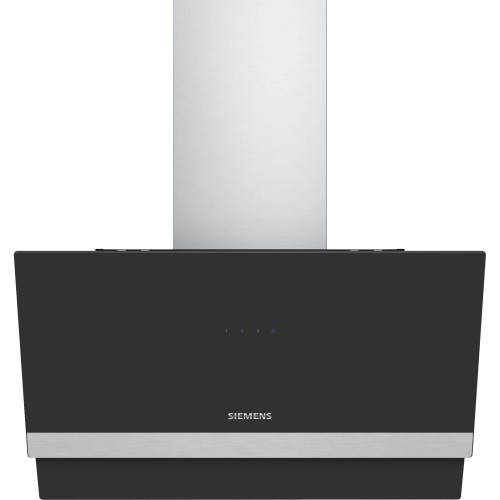 Siemens Wall-mounted Chimney Hood Clear Glass Black 60cm