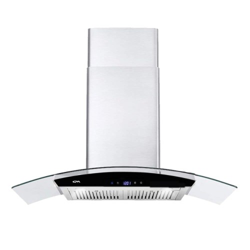 CM LUNA TWIN Wall-Mounted Stainless Steel With Glass Hood 90cm