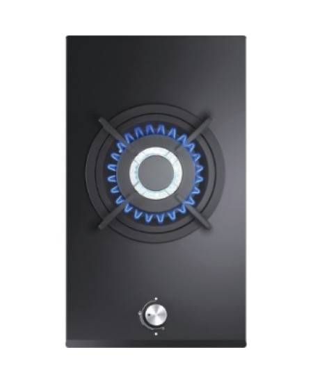 CM MAYA GLASS NERO Black Ceramic Glass Gas Hob 30cm