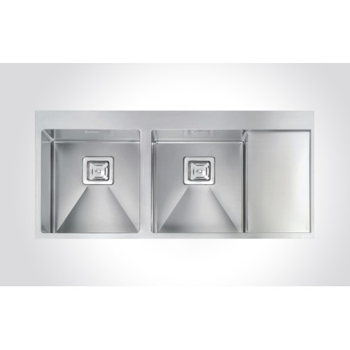 CM ELITE MK1250A Double Bowl Black Stainless Steel Sink 1200 X500 cm