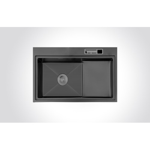 ELITE MK7549 Single Bowl Black 750 X 490 cm Stainless Steel Sink