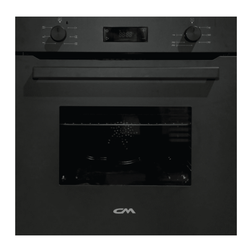 CM Napoli Matte Black Built-in Electric Oven Glass 80L