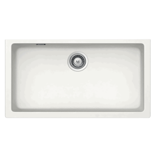 CM Nevada 76x44cm White Bianco – Single Bowl Granite Sink