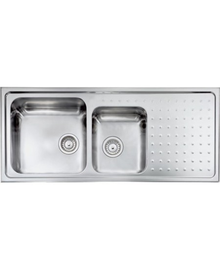 CM PUNTOPLUS 116 X 50 cm Double Bowl Stainless Steel Sink