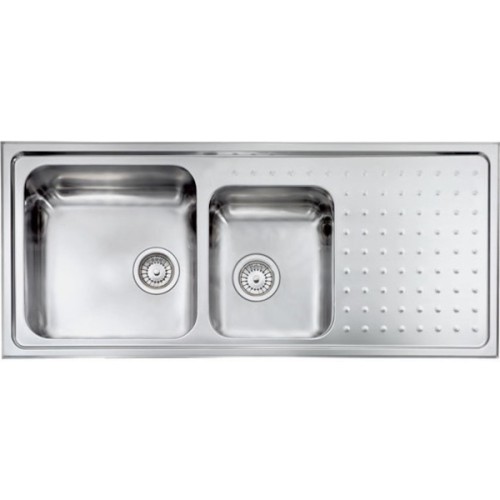 CM PUNTOPLUS 116 X 50 cm Double Bowl Stainless Steel Sink