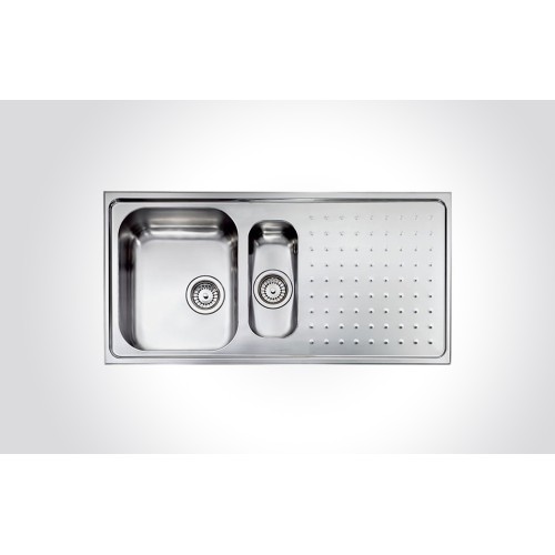 CM PUNTO PLUS One And One Half Bowl Sink Stainless Steel 100 X 50 cm