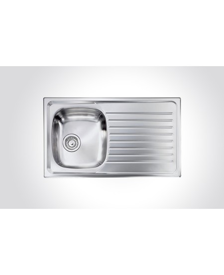 CM SIROS Single Bowl Stainless Steel Sink 86 X 50 cm
