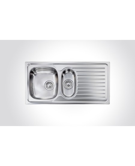 CM SIROS One And One Half Bowl Sink Satin Finish 100x50cm