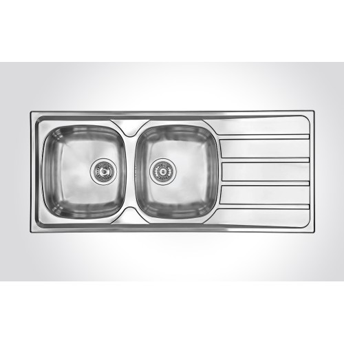 CM UNIVERSAL Double Bowl Stainless Steel Sink 116 X 50 cm