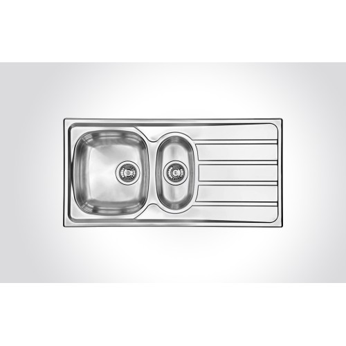 CM UNIVERSAL One And One Half Bowl Sink Stainless Steel 100x50cm